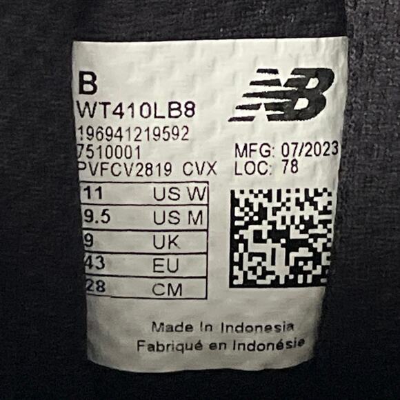 New Balance Trail Running Shoes W11 M9.5 W410LB8 Black Sneakers Comfort Outdoor - Picture 12 of 14